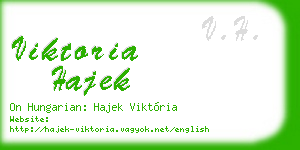 viktoria hajek business card